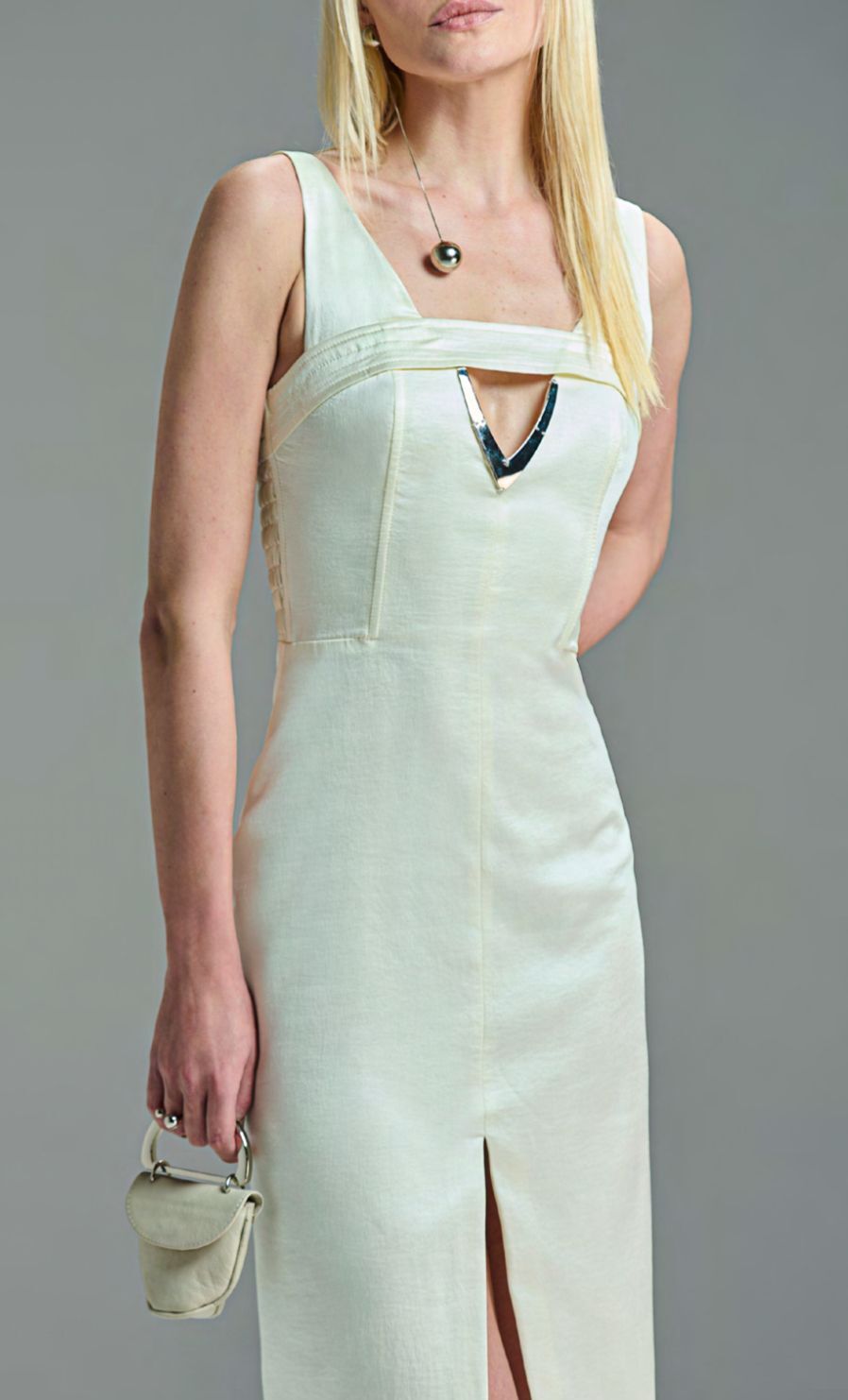 VESTIDO MIDI METAL - Imagen 2