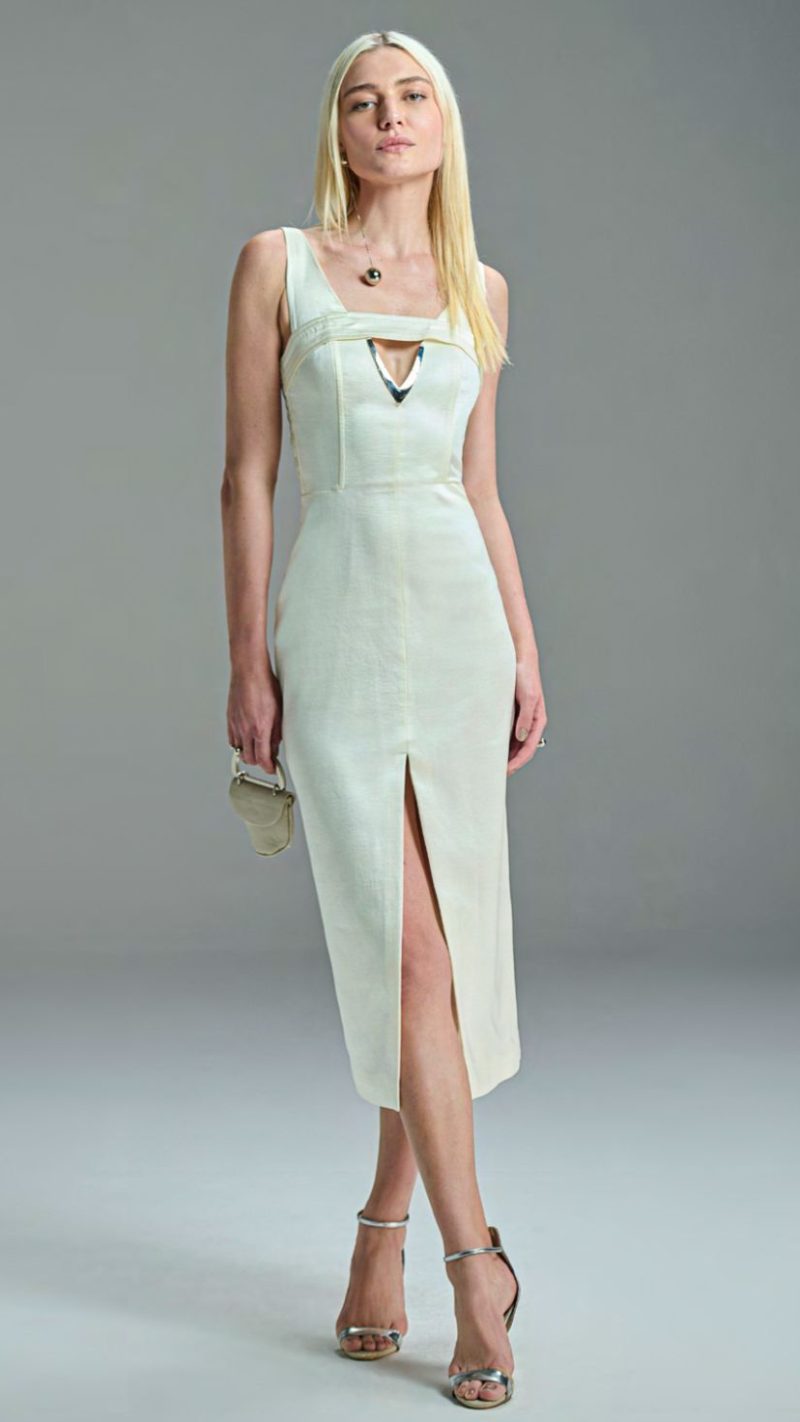 VESTIDO MIDI METAL