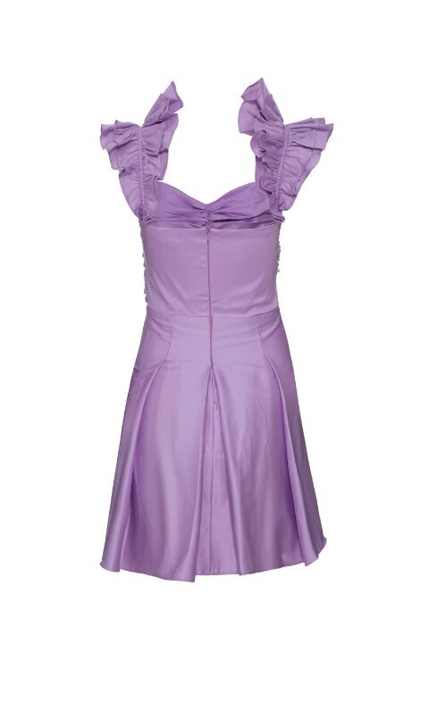 VESTIDO CORTO LILA - Imagen 3
