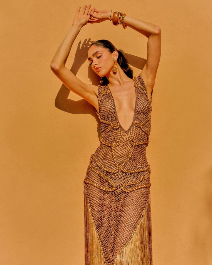 Vestido Oásis longo