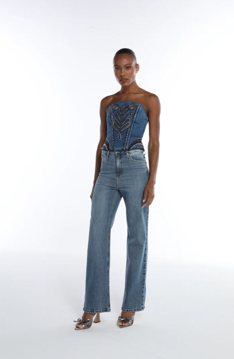 CORSET DENIM BORDADO