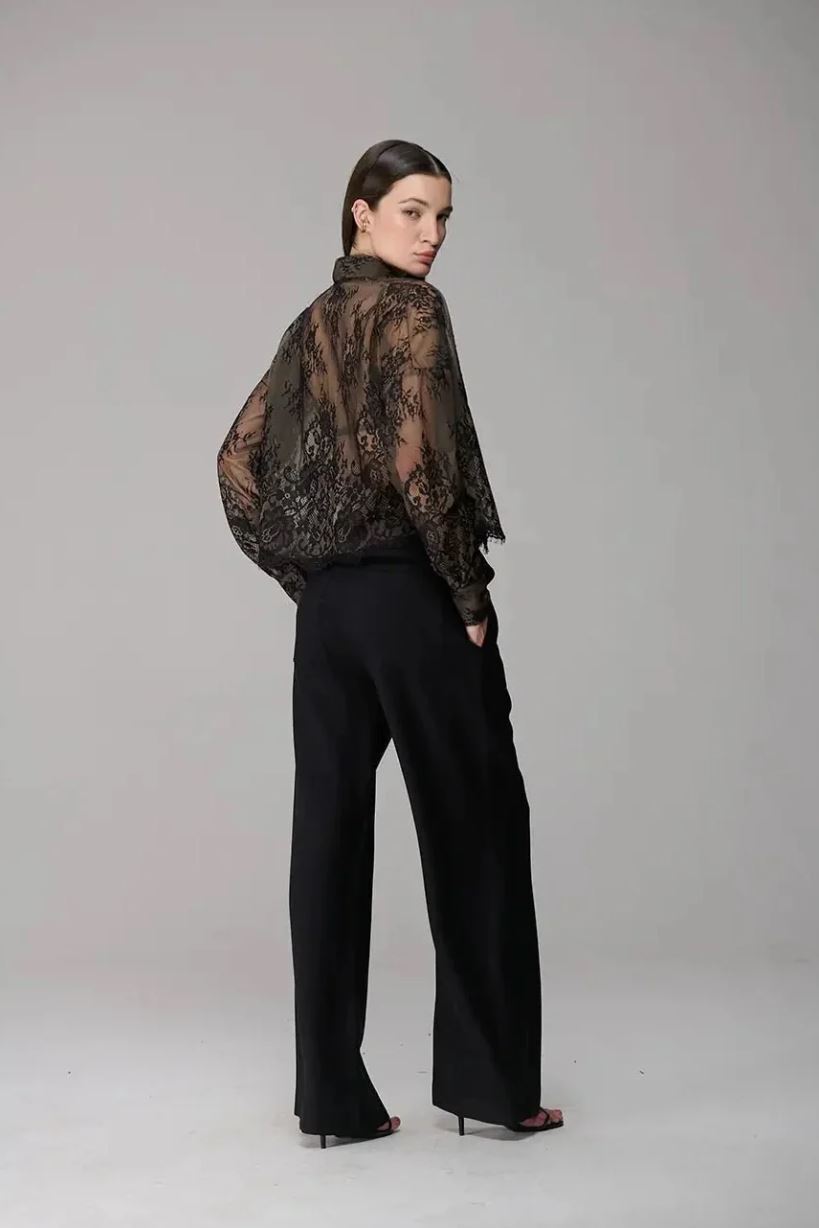 CAMISA DE RENDA CON MANGAS - Imagen 2
