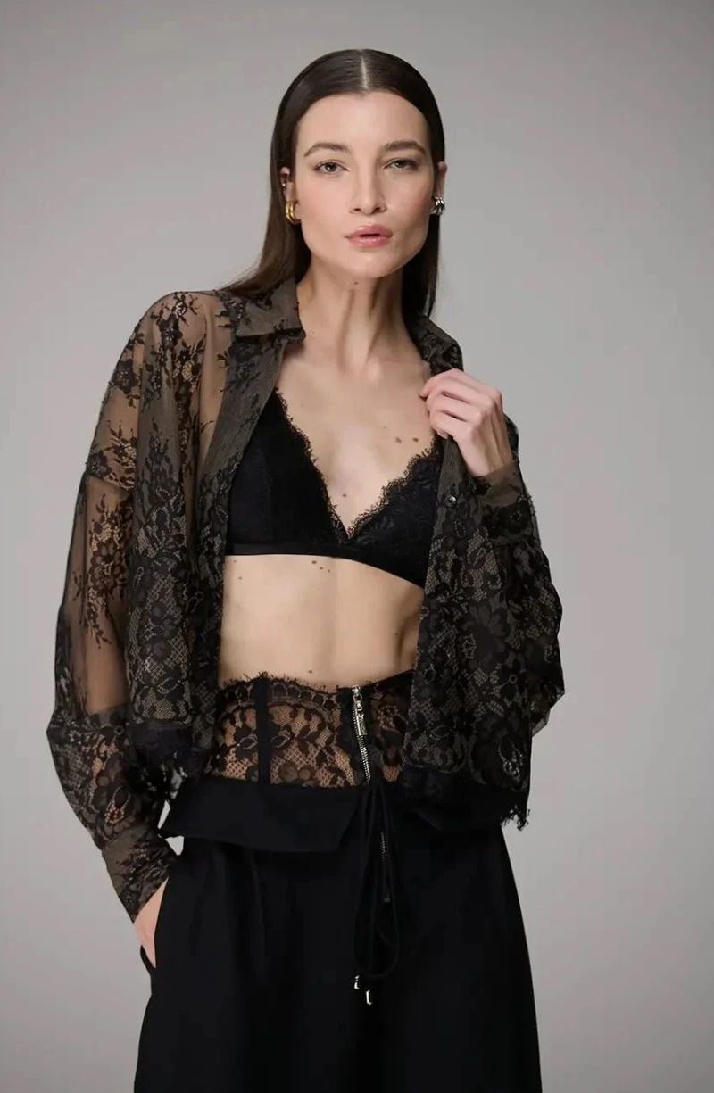 CAMISA DE RENDA CON MANGAS
