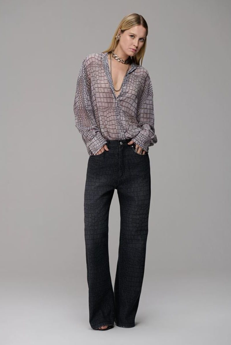 CAMISA OVER MAXI DE CHIFFON
