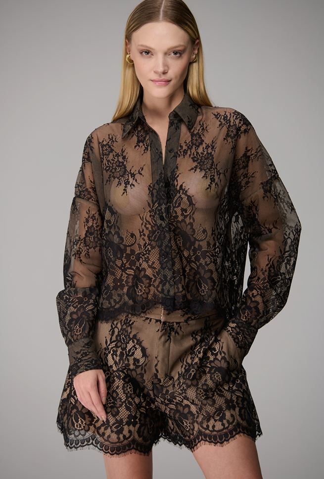 CAMISA DE RENDA CON MANGAS - Imagen 3