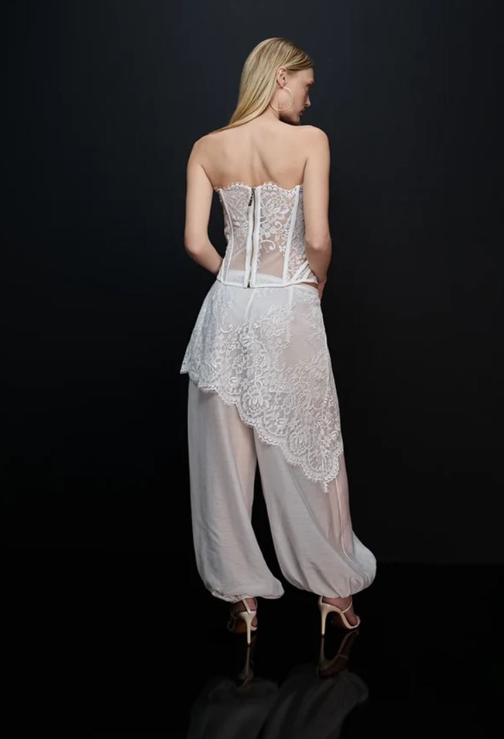 CORSELET STRAPLESS RENDA DUBLADA - Imagen 3